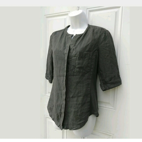 🚫Sold🚫James Perse Linen Button Down Shirt - Picture 4 of 5